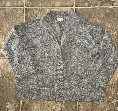 Suéter Cárdigan Ann Taylor Loft Lou & Gris Moteado Verde Brezo XL Foto 1 de 4