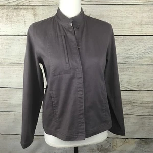 Eileen Fisher Jacket Coat Purple Snap Front With Pockets Size Petite Small - Picture 1 of 11