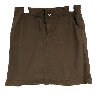 Falda ligera con cordón marrón de algodón talla pequeña Fresh Produce para mujer  Foto 1 de 4