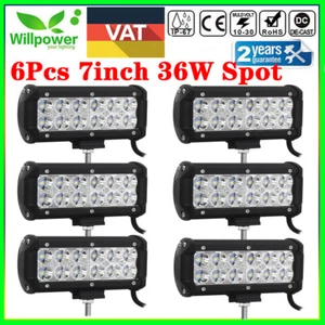 6X 7inch 36W LED Work Light Bar Spot Beam Driving Lamp Boat Truck 4WD ATV UTE - Imagen 1 de 10