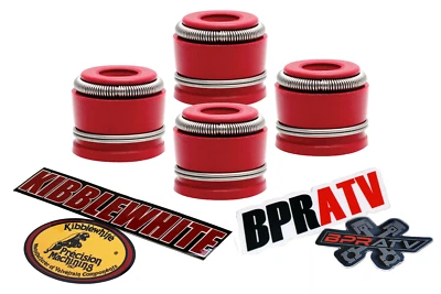 05-24 Suzuki King Quad 700 750 Kibblewhite RED Viton Valve Stem Seals Set 4 Four - Image 1 of 4