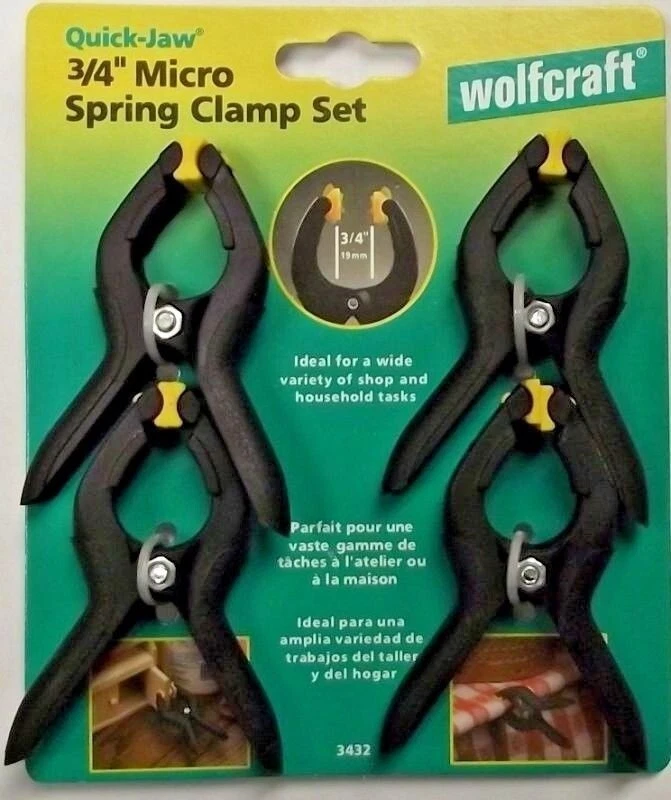 Wolfcraft 3432 3/4" Micro Spring Clamps 4 Pack - Image 1 of 1