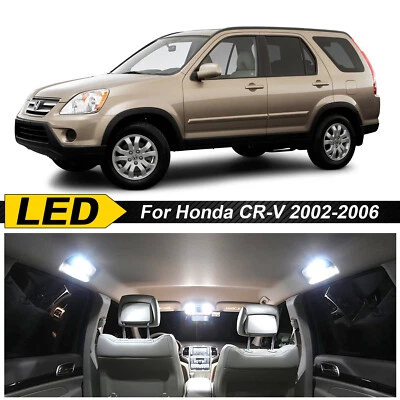 White Interior LED Lights Package Kit for 2002 - 2004 2005 2006 Honda CRV CR-V - Image 1 of 4