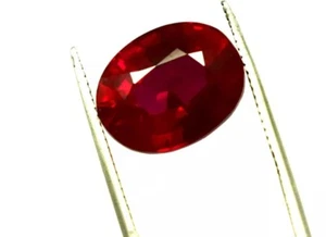 Rare 9.25 Ct Loose Mogok Red Ruby Like Corundum Oval Cut - Picture 1 of 8
