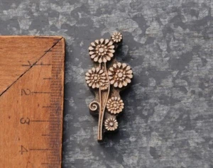 brass flowers ornament bookbinding gilding bookbinder embossing Art Nouveau ! - Picture 1 of 1