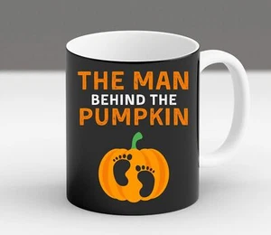 Para hombres Embarazo Halloween Hombre Detrás de la Calabaza Disfraz Parejas Regalo Taza - Imagen 1 de 7