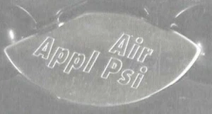 GG Gauge Emblem for Peterbilt Air Appl PSI Stainless Block Letters #68438 - Picture 1 of 1