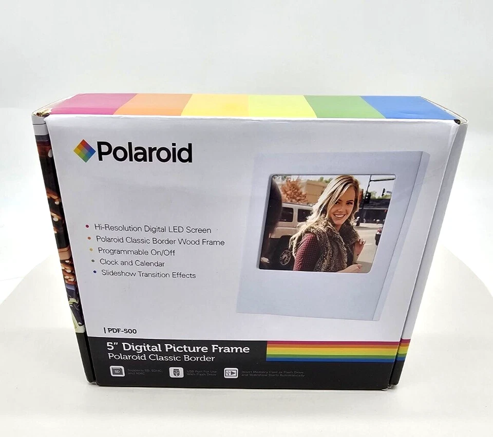 ⚡️Polaroid 5" Digital Picture Frame, White - Image 1 of 3
