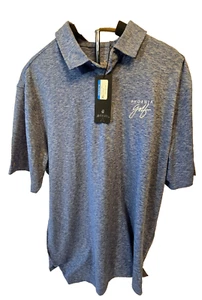 Polo Antigua Uomo XL Manica Corta Phoenix Golf Logo Blu - Foto 1 di 8