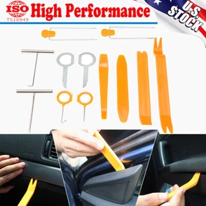 12X Plastic Trim Removal Pry Tool Set Car Radio Panel Door Dash Clip Fasteners - Picture 1 of 12