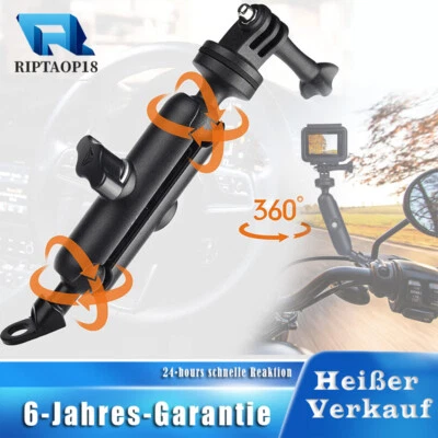 MARKENLOS Motorrad Rückspiegelhalterung 360°Drehbar Action Kamera Halterung Für GoPro Hero