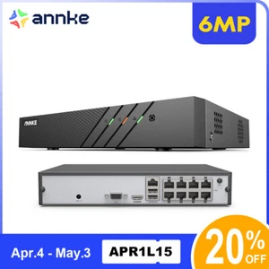 ANNKE 6MP 8 Channel NVR Video Recorder H.265+ for PoE Security Camera System - Picture 1 of 12