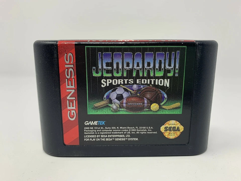Jeopardy Sports Edition - SEGA GENESIS - Game Cart only - - Image 1 of 3