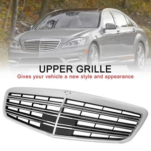 Front Grille Grill Fit Mercedes Benz S-Class W221 S550 S600 S63 S65 Chrome - Picture 1 of 10