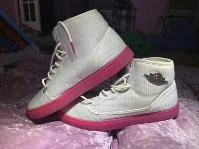 Nike Air Jordan Jasmine Silver Fuschia White GS Grade School Sz 9.5Y - Image 1 of 4