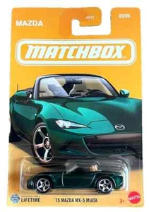 '15 Mazda MX-5 Miata Green Matchbox Cars 2025 3/5 1:64 - Picture 1 of 1