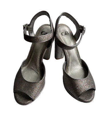 Gianni Bini GB plataforma bloque tacones confeti multi brillo zapatos gruesos talla 10 Foto 1 de 4