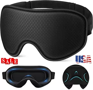 Sleep Mask Full Blackout 3D Soft Breathable Eye Mask Travel Relaxation Eye Mask - Picture 1 of 13