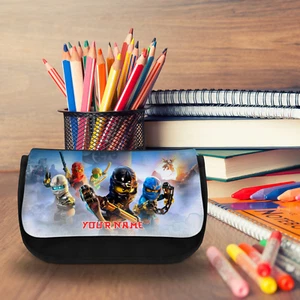 Lego Ninjago Personalised Black Pencil Case / Vanity Case - Add Name - PCB 1001 - Picture 1 of 1