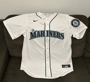 Nike Authentic Seattle Mariners MLB Baseball mit Patch weißes Trikot Herren Gr.: M - Bild 1 von 6