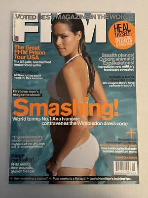 New Ana Ivanovic 2008 FHM Magazine Tennis UK Edition No Label Sexy HTF Beautiful - Image 1 of 2