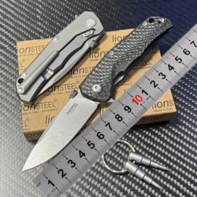 Kesiwo Steel Lion M390 Titanium Carbon Fiber Ceramic Bearing  Outdoor Knife - Image 1 of 4