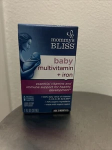 New, Sealed Mommy's Bliss Baby Multivitamin + Iron Daily Vitamins 30ml Exp 04/26 - Picture 1 of 4