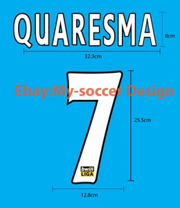 QUARESMA #7 FC PORTO Home 2007-08 PU NAME NUMMER DRUCK - Bild 1 von 5