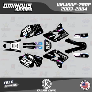 Kit de gráficos para YAMAHA WR250F y WR450F años 2003 2004 Ominous-CM - Imagen 1 de 6