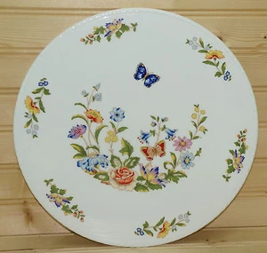 Aynsley Cottage Garden Cake Plate, Rope Edge, 10 3/4" - Picture 1 of 7