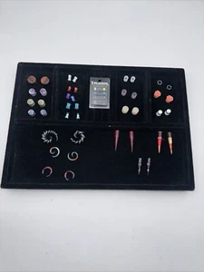 Lot of 22 Assorted Earlobe Gauges Tunnels Plugs Tapers Twists - Picture 1 of 12