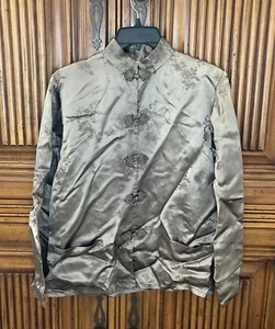 Pfingstrose Damen Jacke groß braun orientalisch Shanghai China Vintage Vintage - Bild 1 von 11