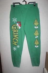 Neu mit Etikett Dr. Seuss The Grinch Fleece grün Weihnachten Jogginghose für Herren Größe M - Bild 1 von 6