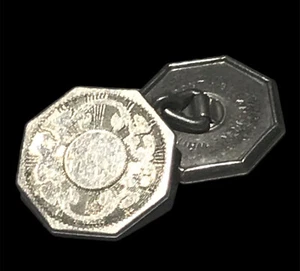 Gemelos delanteros individuales vintage de oro blanco de 14K Art Deco Belais 2,5 gramos SOLO UNO - Imagen 1 de 6