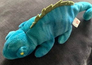 Ty Beanie Baby 1997 Iggy the Iguana Original Watermark Dark Blue Tie Dyed (KR) - Foto 1 di 12