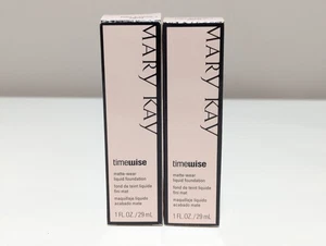 (2) Mary Kay Timewise Matte Wear Liquid Foundation 1 oz Ivory 5 #038754  - Picture 1 of 3