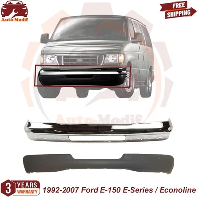 Front Bumper Chrome & Valance Kit For 1992-2007 Ford E-150 E-Series / Econoline Foto 1 de 4