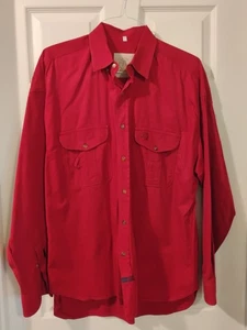 Camisa Eikowada London roja con botones para hombre talla grande - Imagen 1 de 12