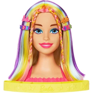 Barbie Colour Reveal Styling Head Straight Blonde Neon Rainbow Hair(Box Damaged) - Picture 1 of 8