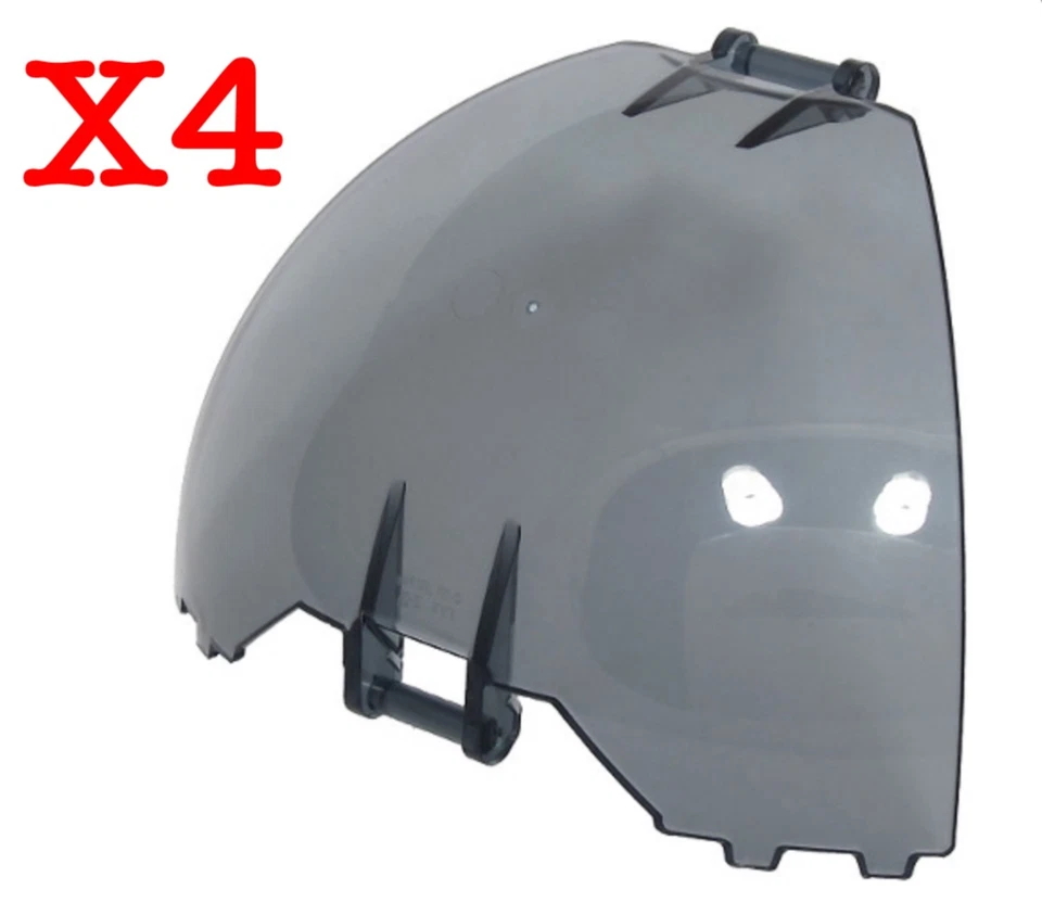 Lego Windscreen Quarter Dome, Bar Handles - Transparent Black #87375 - 4 pcs. - Image 1 of 1