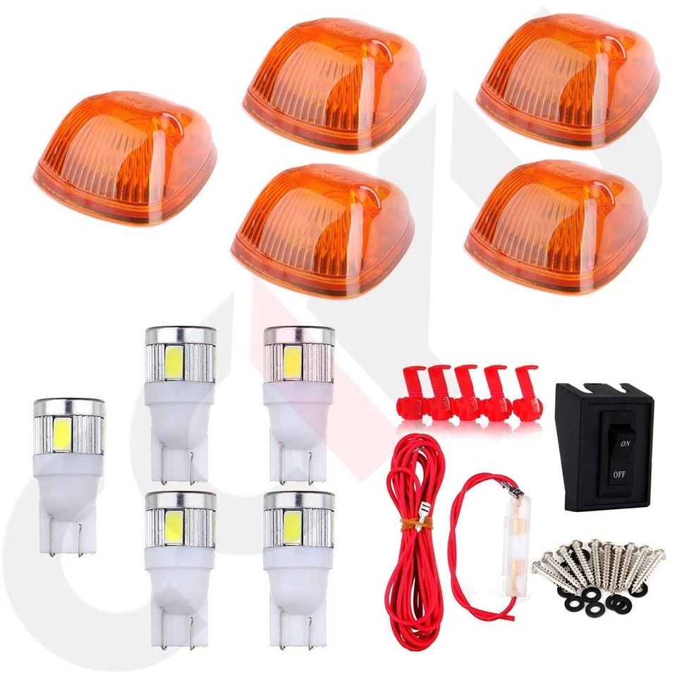 Juego de 5 luces marcadoras de cabina Smoke 264141BK 5730 xenón blanco para Dodge Ram 2500/3500 Foto 1 de 4