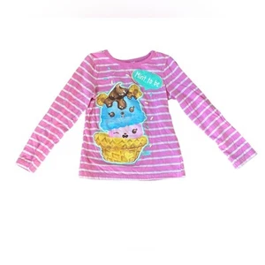 Num Noms Mint to Be Long Sleeve T-Shirt Size 6 Pink Striped Kawaii - Picture 1 of 2