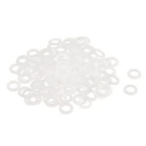 120 Stck. M6 Nylon flache Unterlegscheiben 6 mm Innendurchmesser 10 mm Außendurchmesser 1 mm dick, weiß - Bild 1 von 7