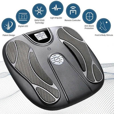 EMS Foot Massager Machine Feet Pain Relief Blood Circulation Stimulator Booster - image 1 of 4