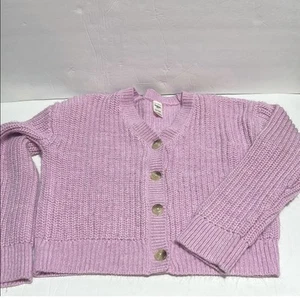Oshkosh B’gosh Girls Kids Pink Cardigan Sweater Sz 12 - Picture 1 of 6