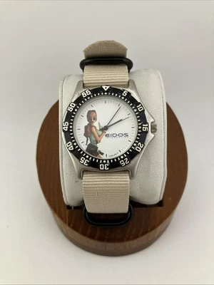Vtg 90s Eidos Tomb Raider Watch 40mm Lara Croft PS1 Promo - RUNS - Image 1 of 4