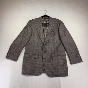Mark Shale VTG Tweed Blazer 100% Wool Two Button Single Vented USA Made Fits XL - Picture 1 of 16