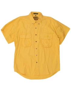 CAMEL Mens Short Sleeve Denim Shirt 2XL Yellow DS08 - Picture 1 of 3