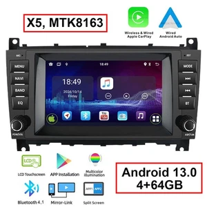 for MERCEDES BENZ C CLK W203 W209 Stereo CarPlay Navigation+BT Head Unit 4+64G - Picture 1 of 14