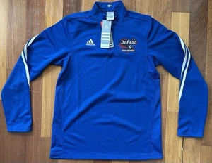NWT Adidas Climacool Depaul Blue Demons 1/4 Zip Pullover Women's size LARGE L - Picture 1 of 7